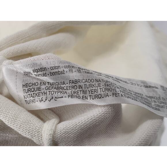 ZARA Men's White-Navy Bai Di Paraggi Embroidered Button-Up Polo Shirt SZ M - Picture 8 of 10